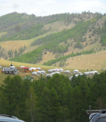 Tourist ger camp in Terelj National Park