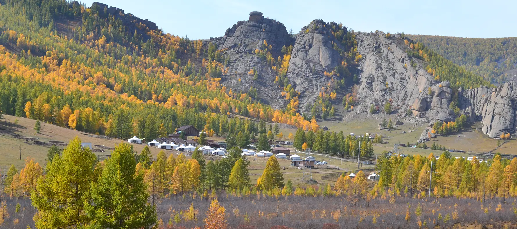 Tourist ger camp in Terelj National Park, Mongolia